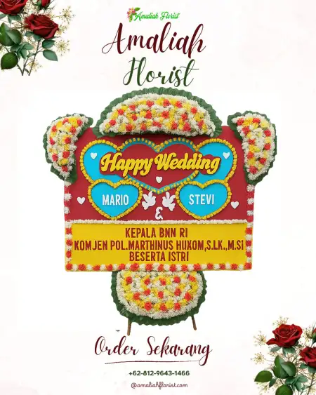 Papan Bunga Pernikahan Mawani